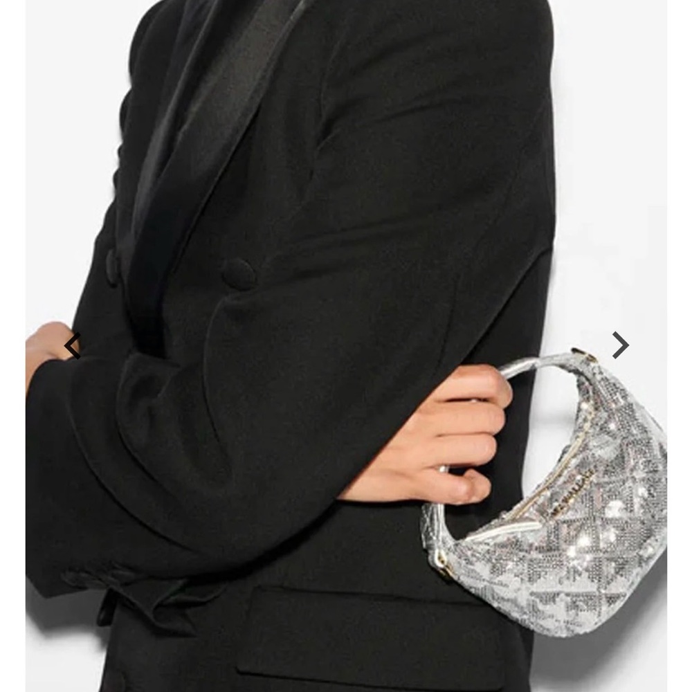 💜MZ Wallace Micro Hobo Ice Sequin Crossbody Bag